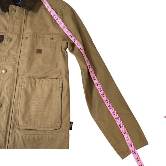 Roark Mens XS Deckhand Jacket in Khaki Tan Corduroy Collar Workwear Chore Jacket - Picture 6 of 13
